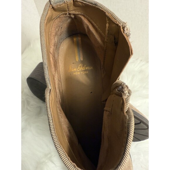Sam Edelman Pryce Sz 8.5 Chelsea Suede Ankle Booties Boots Weatherproof - Picture 2 of 8